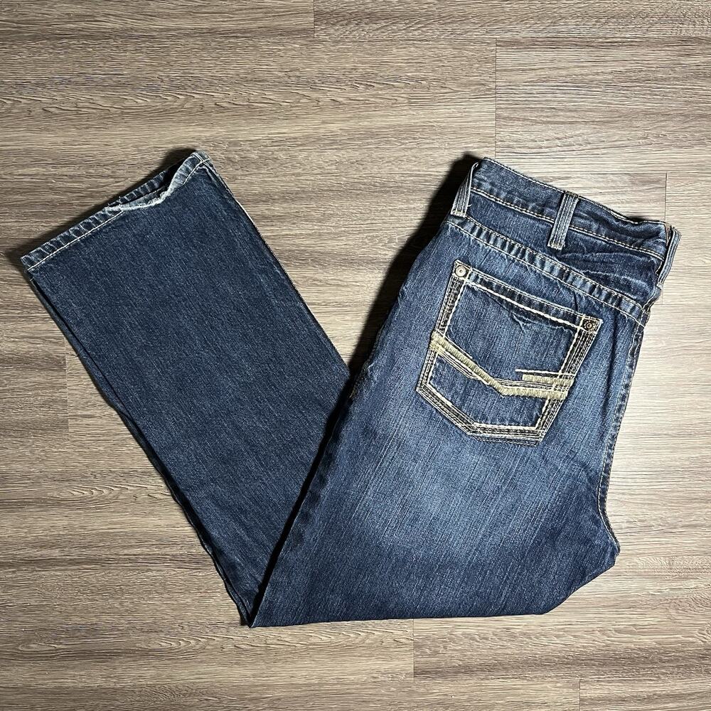 Ariat M4 Phoenix Dead Wood Jeans Men's 40x32 Blue Bootcut 10013996 Cotton EUC
